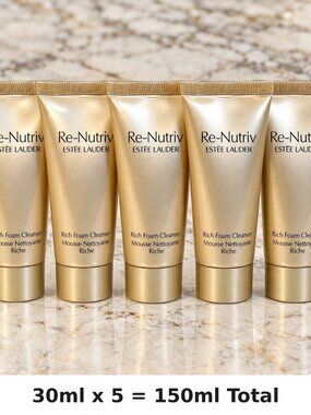 Estee Lauder Re-Nutriv Rich Foam Cleanser 30ml 5-Pack New